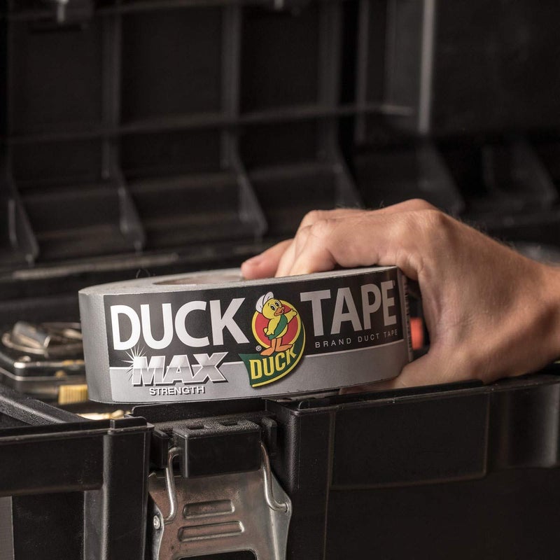 داك براند شريط لاصق بقوة قصوى من Duck Brand، فضي، عبوة لفة واحدة، 1.88 بوصة × 45 ياردة، 240201 - Image 3